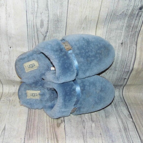 UGG Dalla Blue Sheepskin Slippers Womens Size 10 - Picture 6 of 8